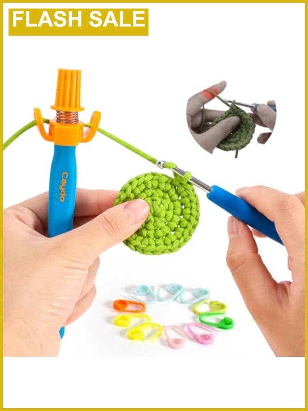 Ergonomic Crochet Tension Tool Yarn Guide Holder for Beginners